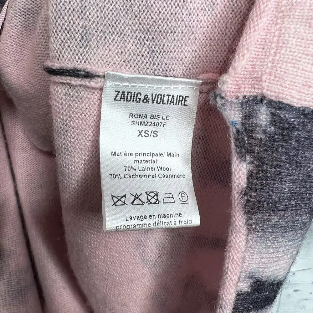Zadig & Voltaire Wool Tie Dye Cardigan Sweater - Picture 5 of 8